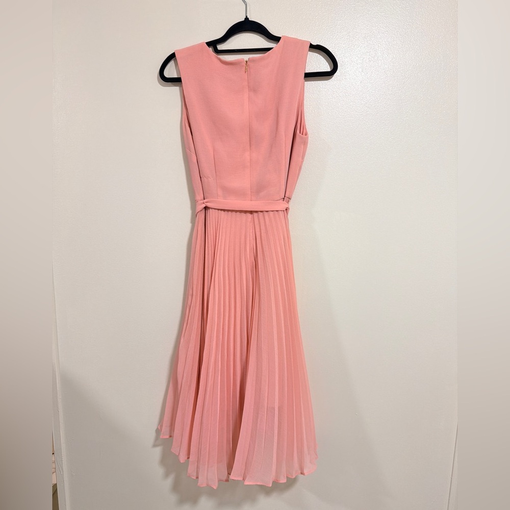 DKNY Pink Pleated Dress size small work wear old money casual chic - Picture 5 of 10